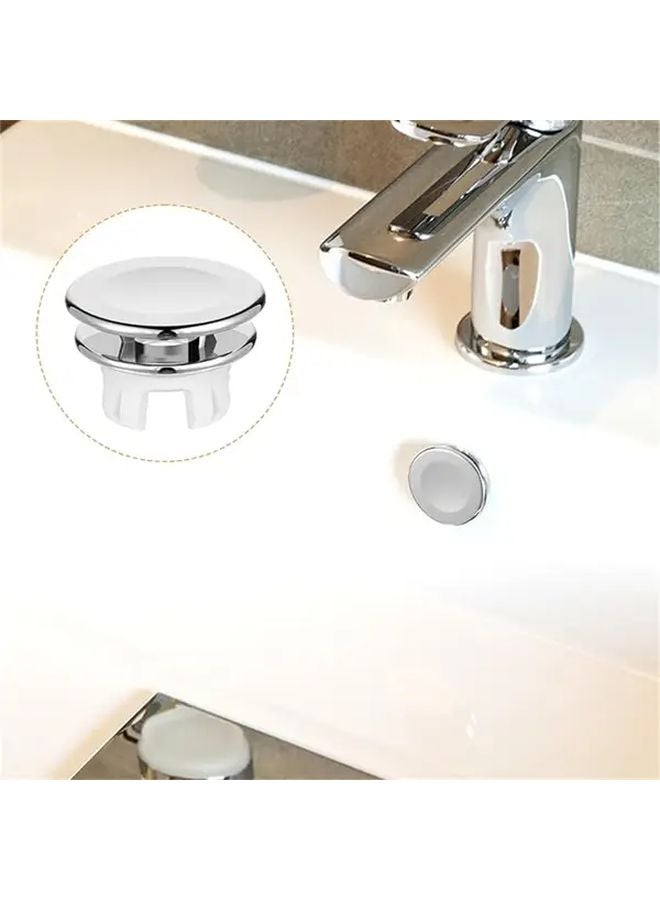 Double Layered Sink Basin Overflow Cover Caps 10pcs Bathtub Shower Washing Machine - Image 2